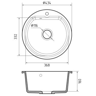 Мойка кухонная Reflexion Optima 52-SD RX0844BE песочный